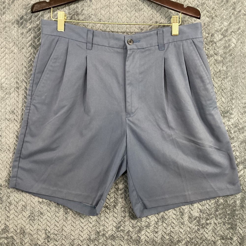 Izod Golf Shorts Mens 34 Gray Flat Front Lightweight Comfortable Athletic Casual